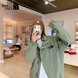 【พร้อมส่ง】เสื้อแจ็กเก็ตคาร์ดิแกน มีซิป ปักลายโลโก้ The North Face ของแท้ 100% น้ําหนักเบา สําหรับผู้หญิง