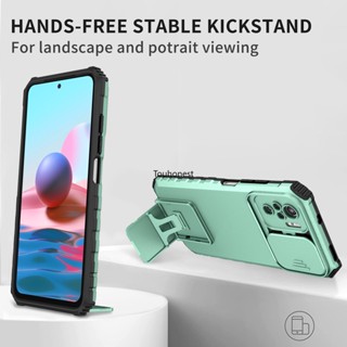 เคส For Xiaomi Redmi Note 10 Pro เคส Redmi Note 10S Casing Redmi 10C Case Redmi 9C NFC Case Redmi 10A Case Cool Shockproof Slide Lens Protection Armor Stand Phone Cover Cassing Cases Case JF โทรศัพท์มือถือ ป้องกันเลนส์ กันกระแทก พร้อมขาตั้ง สําหรับ