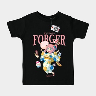 ผ้าฝ้าย 100% เสื้อยืด ลายการ์ตูนอนิเมะ Karimake SPY X FAMILY ANYA FORGER V6