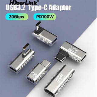 Hdoorlink อะแดปเตอร์แปลงสายชาร์จ USB Type C OTG 20Gbps USB-C 8K 100W สําหรับโทรศัพท์ แท็บเล็ต Ipd