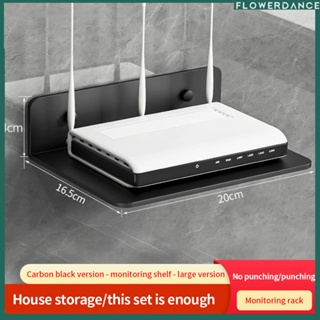 เราเตอร์ขายึดติดผนัง Punch-Free Tv Wall Set-Top Box Rack Router Storage Box Projector Set-Top Box Shelf Projector Camera Tray Flowerdance