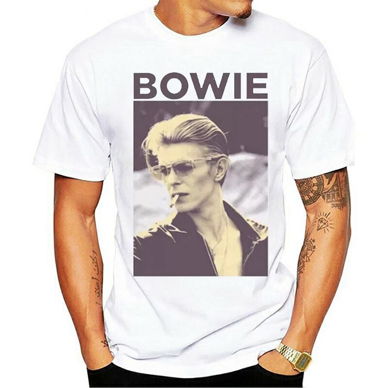 ใหม่ เสื้อยืด ผ้าฝ้าย พิมพ์ลายกราฟฟิค David Bowie ควีนไซส์ Mick Jagger สําหรับผู้ชาย ผู้หญิง
