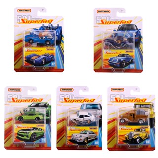 โมเดลรถยนต์ GBJ48 Matchbox 50Th Anniversary Super Fast Turbo Volkswagen Porsche 911 Chevy Camaro 1:64