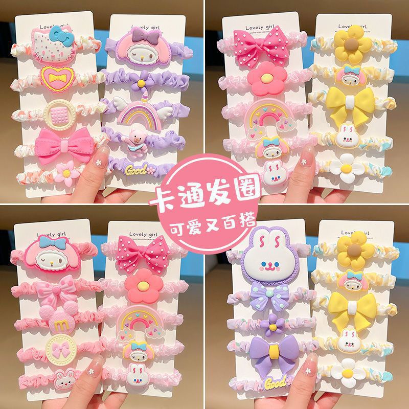 ยางรัดผม หางม้า ยางรัดผม ลายการ์ตูนน่ารัก สไตล์เกาหลี เครื่องประดับแฟชั่น สําหรับเด็ก