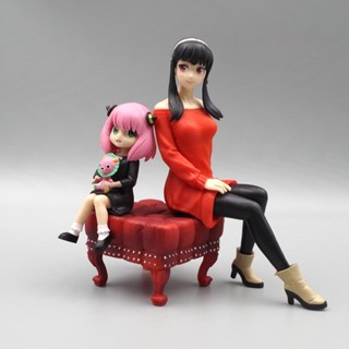 Spy X Family Anya ฟิกเกอร์ PVC อนิเมะ Yor Forger Sitting Sofa Kawaii 15 ซม.