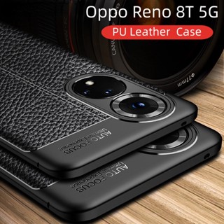 เคสโทรศัพท์มือถือหนัง PU ซิลิโคนนิ่ม กันกระแทก บางพิเศษ หรูหรา สําหรับ Oppo Reno 8T Reno8 T 5G 8T 8Z Reno8T