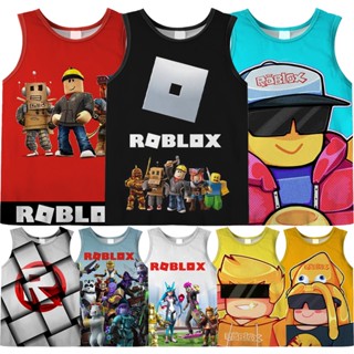 เสื้อยืดแขนกุด พิมพ์ลายการ์ตูน ROBLOX สําหรับเด็กผู้ชาย และเด็กผู้หญิง อายุ 3-13 ปี เหมาะกับงานปาร์ตี้