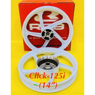 ล้อแม็ก Click-125i ขอบ 14” สีขาวล้วน : RACING BOY