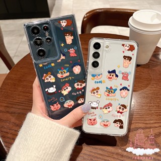 เคสโทรศัพท์ซิลิโคน แบบนิ่ม ลายการ์ตูนชินจัง กันกระแทก ป้องกันกล้อง สําหรับ Samsung Galaxy S23Ultra S22 Plus S21 S20 FE A20 A32 4G