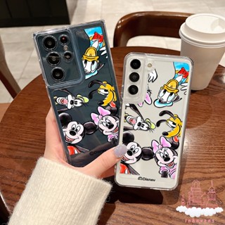 เคสซิลิโคนนิ่ม ลายมิกกี้เมาส์ กันกระแทก สําหรับ Samsung Galaxy S23Ultra S22 Plus S21 S20 FE A20 A32