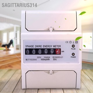 Sagittarius314 1 เฟส 2 ราง DIN Rail พลังงานไฟฟ้า KWh Meter 10(40)A