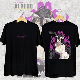 เสื้อยืดคอกลม เสื้อไม่ต้องรีด เสื้อยืดผ้านิ่ม OVERLORD .สีขาวสีดำแ