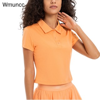 Wmuncc เสื้อโปโล แขนสั้น ระบายอากาศ น้ําหนักเบา สําหรับผู้หญิง ใส่เล่นกีฬา เทนนิส กลางแจ้ง