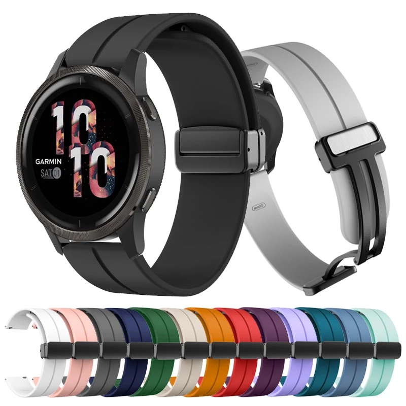 D Buckle Sport Band สายรัดแม่เหล็กสําหรับ Garmin Venu 4 3 2 Plus Vivoactive 6 5 4 3