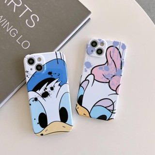 เคสโทรศัพท์มือถือแบบแข็ง ลายโดนัลด์ดั๊ก เดซี่ สําหรับ iPhone X Xs XR XsMax 11 11ProMax 12 12Pro 12ProMax 13 13Pro 13ProMax 14 14Pro 14plus 14ProMax