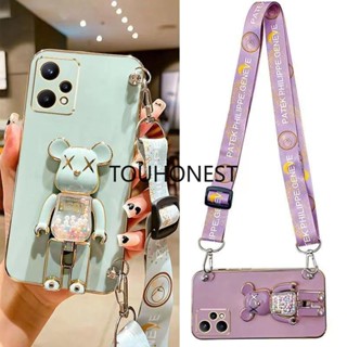 เคส Xiaomi Redmi Note 12 Pro Case Silicone Anime Cute Kaws Bear Stand Cartoon Wrist Band Phone Cases Casing Cover TS โทรศัพท์มือถือ ซิลิโคน ลายการ์ตูนหมี น่ารัก พร้อมสายคล้องข้อมือ สําหรับ