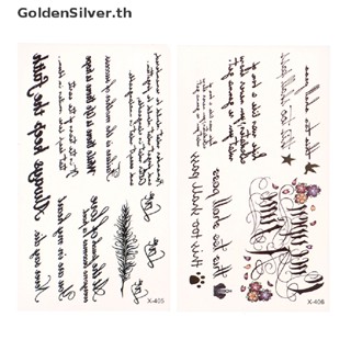 Goldensilver สติกเกอร์รอยสักชั่วคราว ลายตัวอักษรภาษาอังกฤษ กันน้ํา สําหรับผู้หญิง และผู้ชาย 1 ชิ้น