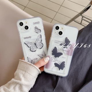 เคสโทรศัพท์ซิลิโคน tpu แบบนิ่ม ลายผีเสื้อ สําหรับ Samsung A02 A03 A03s A10 A10s A12 A13 Butterfly A20S A21s A22 A23 A30 A31 A32