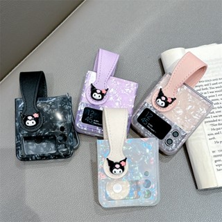 เคสโทรศัพท์มือถือ กันกระแทก พร้อมสายคล้องข้อมือ สําหรับ Samsung Galaxy Z Flip 3 Flip4