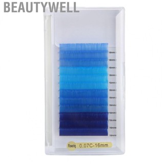 Beautywell Blue Lash Extensions 0.07mm C Curl Lash Extensions 16mm Volume Eyelashes For