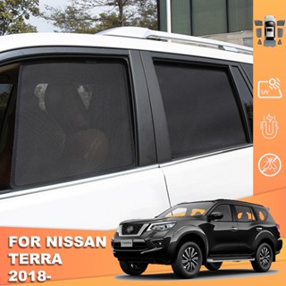 ม่านบังแดดแม่เหล็ก ติดกระจกหน้า และหลังรถยนต์ สําหรับ Nissan Terra X-Terra D23 2018-2023