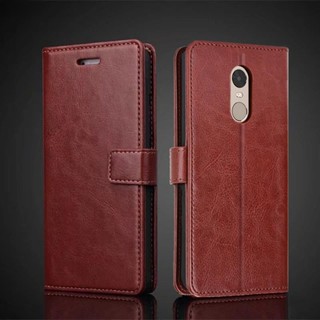 เคสโทรศัพท์หนัง Pu ฝาพับ พร้อมช่องใส่บัตร สไตล์เรโทร สําหรับ Xiaomi Redmi Note 2 3 4 5 6 4X Pro