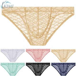 【 Big discount 】Sexy Men Nylon Briefs Cool Low-rise-Underwear Bikini Transparent Panties