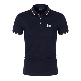 ใหม่ Lee เสื้อยืดโปโล สไตล์นักธุรกิจ สําหรับผู้ชาย มีสีดํา สีขาว สีกรมท่า สีฟ้า สีเขียวแอมรี่ สีชมพู สีเหลือง สีแดง