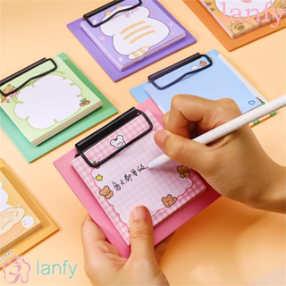 Lanfy สติ๊กเกอร์กระดาษโน๊ตลายการ์ตูน N Times หลากสี 30 แผ่นสําหรับติดตกแต่งเครื่องเขียน