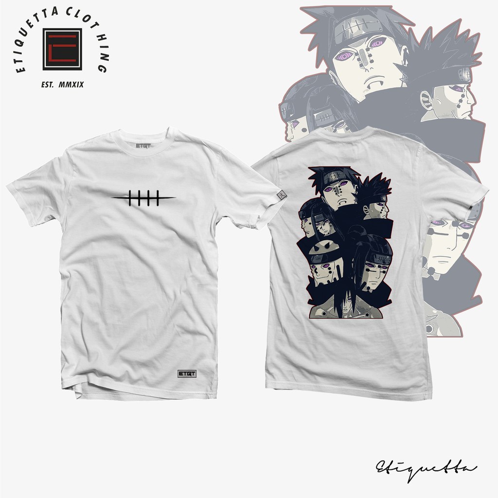 พร้อมส่ง Anime Shirt - ETQTCo. - Naruto - Pain v2 การเปิดตัวผลิตภัณฑ์ใหม่ T-shirt
