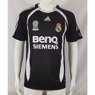 เสื้อกีฬาแขนสั้น ลายทีมฟุตบอล Real Madrid 06 Real Madrid แนวเรโทร แห้งเร็ว ไซซ์ S-XXL สําหรับผู้ชาย