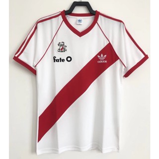 เสื้อกีฬาแขนสั้น ลายทีมชาติฟุตบอล River Plate Home 1986 แนวเรโทร แห้งเร็ว สําหรับผู้ชาย ไซซ์ S - XXL