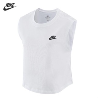 【พร้อมส่ง】ของแท้ 100% Nike เสื้อยืดลําลอง แขนสั้น คอกลม ผ้าฝ้าย ทรงหลวม เหมาะกับการวิ่ง ออกกําลังกาย สําหรับสตรี FB8226