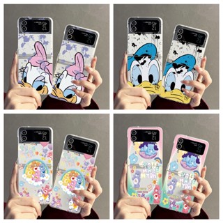 เคสมือถือ ลายการ์ตูนหมี สีรุ้ง กันกระแทก สําหรับ Samsung galaxy z Flip 4 5G galaxy z flip3 flip2 flip1