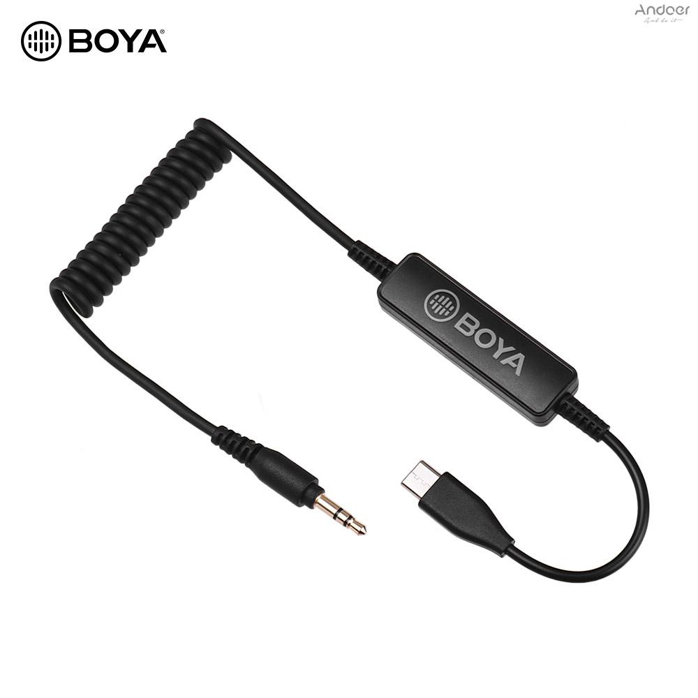 Boya สายเคเบิลเชื่อมต่อเสียง 35C-USB C 3.5 มม. เป็น USB Type-C สําหรับไมโครโฟน 3.5 มม. สําหรับอุปกรณ์ Android พร้อมแจ็ค USB Type-C Samsung Huawei Xiaomi สมาร์ทโฟน