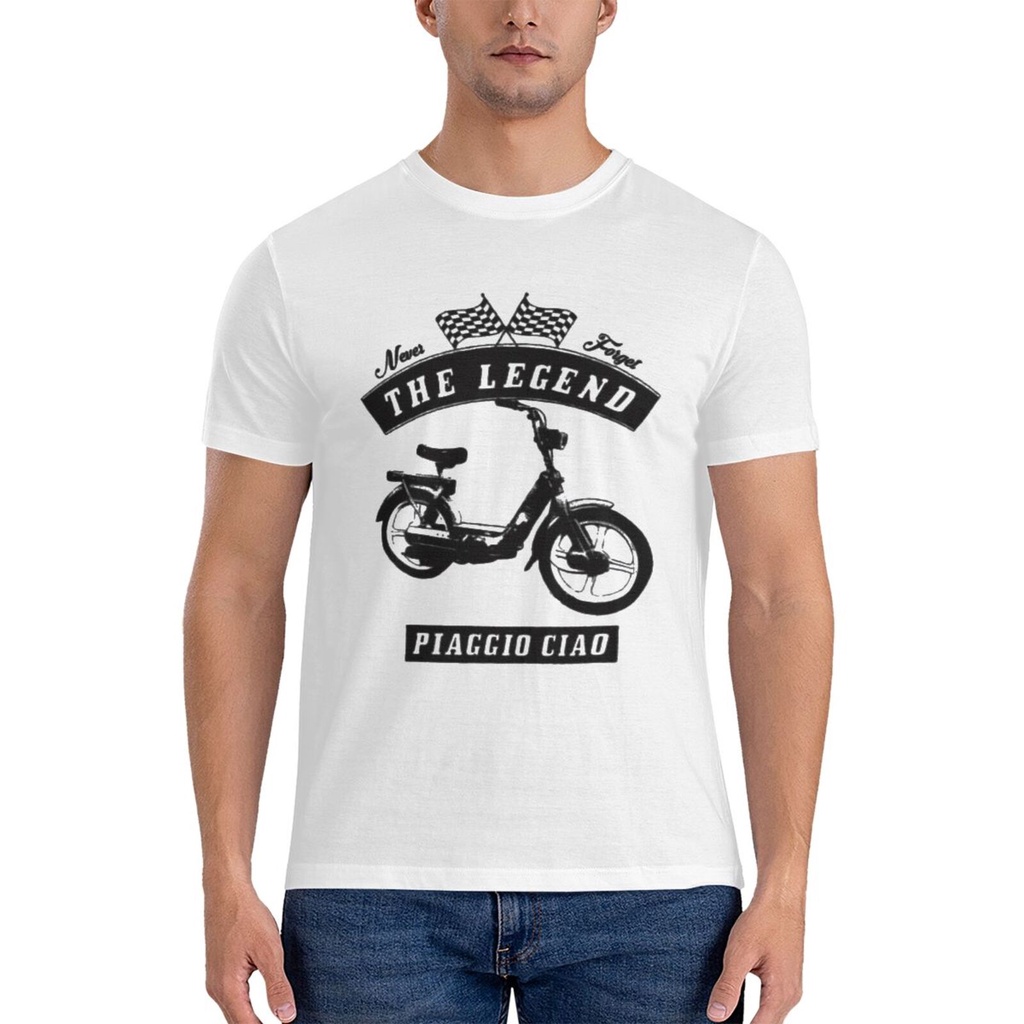 Piaggio Ciao Motorcycle Bike Vintage Classic Cars เสื้อยืดผู้ชายคุณภาพสูง