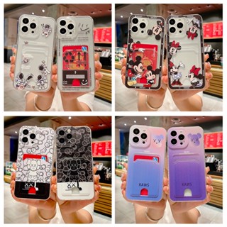 เคสโทรศัพท์มือถือ ซิลิโคนนุ่ม ลายการ์ตูนหมี มิกกี้ มินนี่ นักบินอวกาศ พร้อมกระเป๋าสตางค์ สําหรับ OPPO Reno 4 5 F 6 7 8 X5 Lite 4G 5G