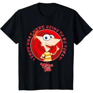 【เสื้อยืดใหม่】เสื้อยืดผ้าฝ้ายพรีเมี่ยม เสื้อยืด พิมพ์ลาย Disney Phineas And Ferb Phineas Do Today