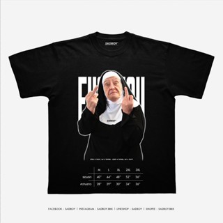 SADBOY® | Angry Nun | Semi-Oversized Tee | 100% Organic Cotton