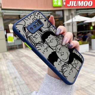 เคสโทรศัพท์มือถือ ซิลิโคนนิ่ม ขอบสี่เหลี่ยม กันกระแทก ลายการ์ตูนสนูปปี้ สําหรับ Samsung galaxy Note 8 Note 9