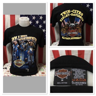 Tee Leee  เสื้อฮาเล่ย์ Harley-Davidson Reproduction (S-XL) ป้าย USA ผ้าCotton100 ใสสบาย