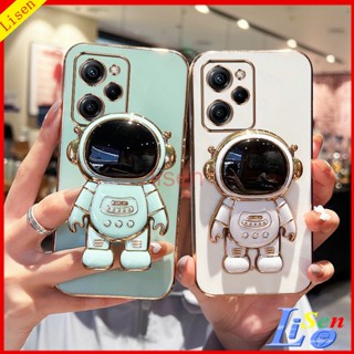  เคส Poco X5 PRO 5G M5 X5 5G M4 PRO X4 PRO 5G X3 PRO X3 NFC F3 M3 เคสโทรศัพท์มือถือ ลายนักบินอวกาศ พร้อมขาตั้ง สําหรับ YHY