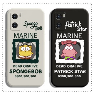 เคส OPPO A16 A78 A77 A76 A96 A74 A57 A77S A98 A54 A17 A17K A16K A16E โทรศัพท์มือถือแบบนิ่ม ลายสพันจ์บ็อบ สีขาวดํา สําหรับ