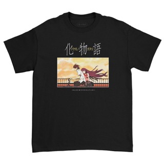 เสื้อยืด พิมพ์ลายอนิเมะ Bakemonogatari สไตล์วินเทจ