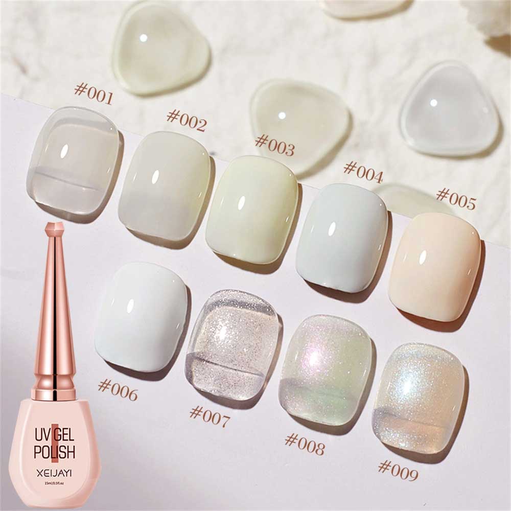 สีเจลสีขาว XIEJAYI สีเจลขาวนม นมขาว ยาทาเล็บเจล ไวท์เทนนิ่งสียอดนิยม ครีมสีเหลือง สีขาวนม สีขาวโยเกิร์ต สีขาวงาช้าง สีเจล พร้อมส่ง