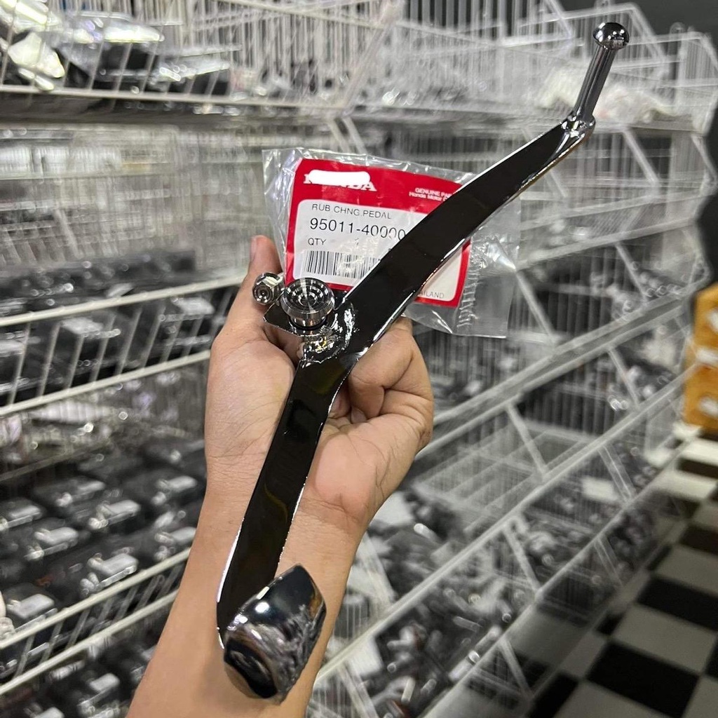 ชุดคุ้ม คันเกียร์125 S/R/i 125เก่าเท่านั้น ชุบแท้เบิกศูนย์ พร้อม ยางคันเกียร์แท้ + อุดคันเกียร์ +น็อ