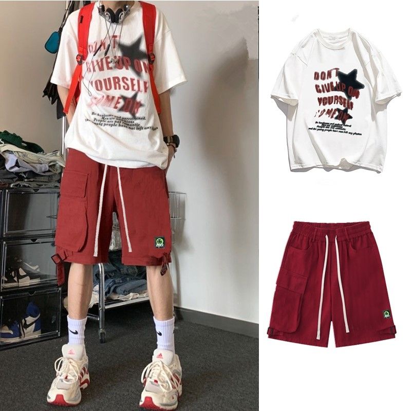 [เสื้อ + กางเกง] กางเกงขากว้าง ทรงหลวม สไตล์ฮิปฮอป อเมริกัน เข้ากับทุกการแต่งกาย สําหรับผู้ชาย และผู้หญิง