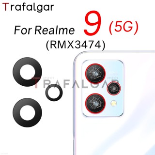 เลนส์กระจกกล้องด้านหลัง แบบเปลี่ยน พร้อมสติกเกอร์กาว RMX3474 สําหรับ Realme 9 5G