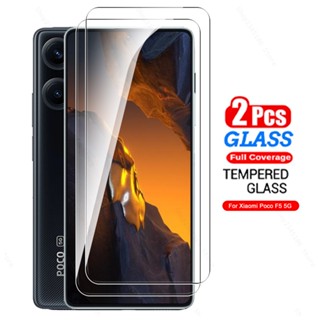 กระจกนิรภัยกันรอยหน้าจอ แบบเต็มจอ สําหรับ Poco F5 5G 2023 PocoF5 Pro Poxo Pofo Little F 5 5F PocoF5Pro 6.67 นิ้ว 2 ชิ้น