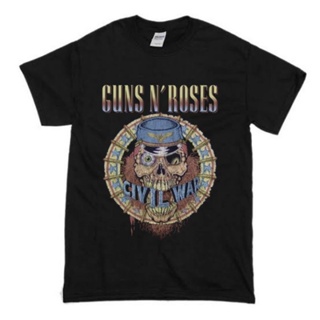 พร้อมส่ง ผ้าฝ้ายบริสุทธิ์ T-Shirt    KAOS BAND GNR  Civil War  Kaos Guns N Roses  KAOS PRIA WANITA  BAJU DEWASA DAN ANAK